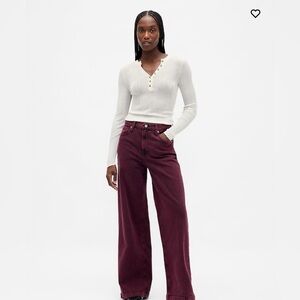 Gap High-Rise Stride Wide-Leg Jeans NWT